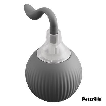 Petzrella smart rolling cat ball with magic tail in grey, product photo