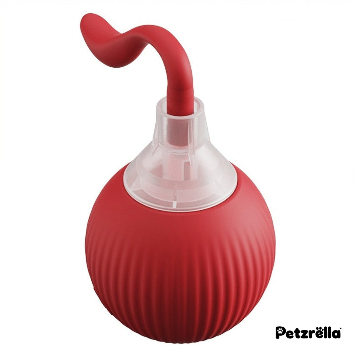 Petzrella smart rolling cat ball with magic tail in red, product photo