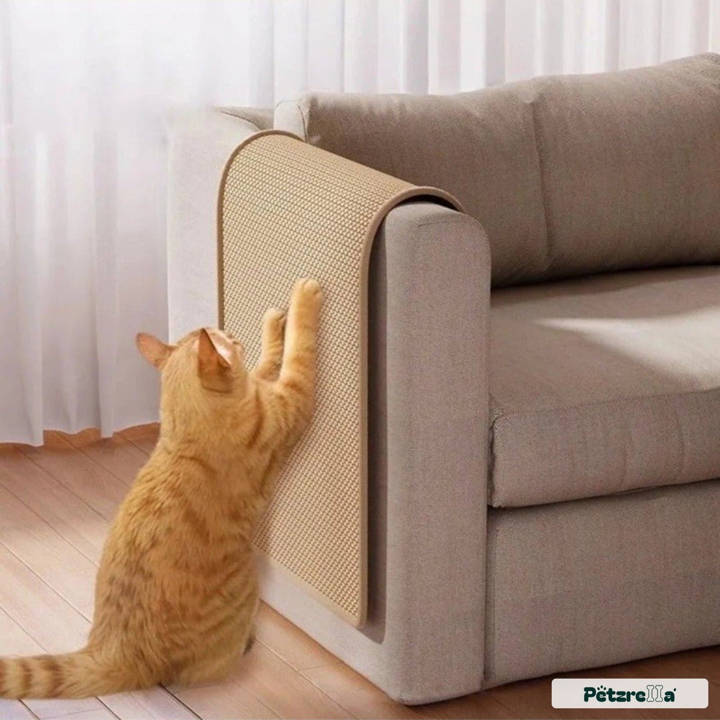 Petzrella Wall-Mounted Sisal Cat Scratcher with Play Ball - Petzrella Kft.