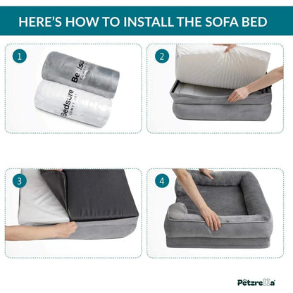 Petzrella XL Waterproof Orthopedic Dog Sofa Bed with Cushion Foam - Petzrella Kft.