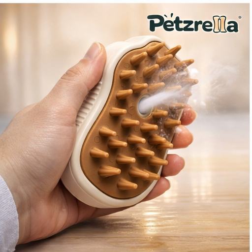 Petzrella Dampf-Bürste – Entfilzungsbürste für Katzen & Hunde
