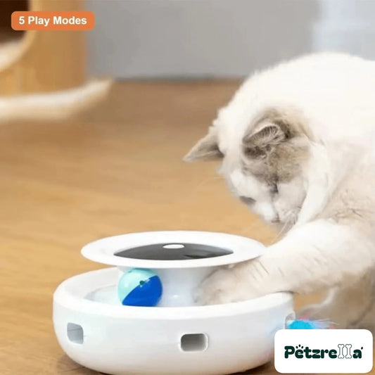 Petzrella 360° Moving Smart Cat Toy – White