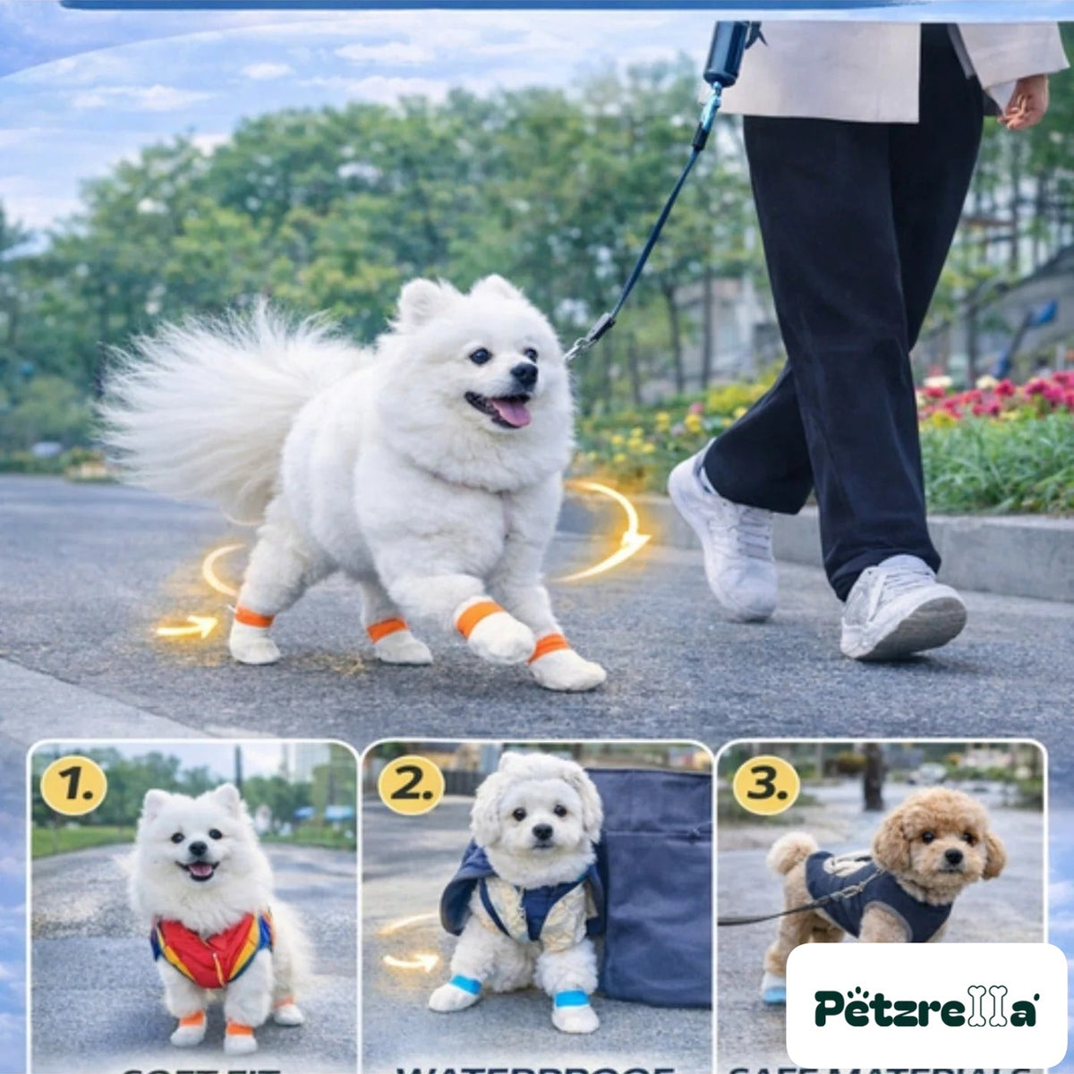Petzrella Disposable Paw Protection Booties – for 1 to 7.5kg