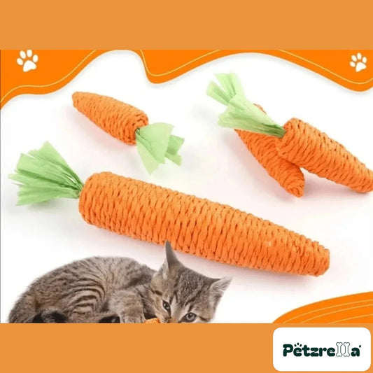 Petzrella Carrot Chew Toy for Cats – S