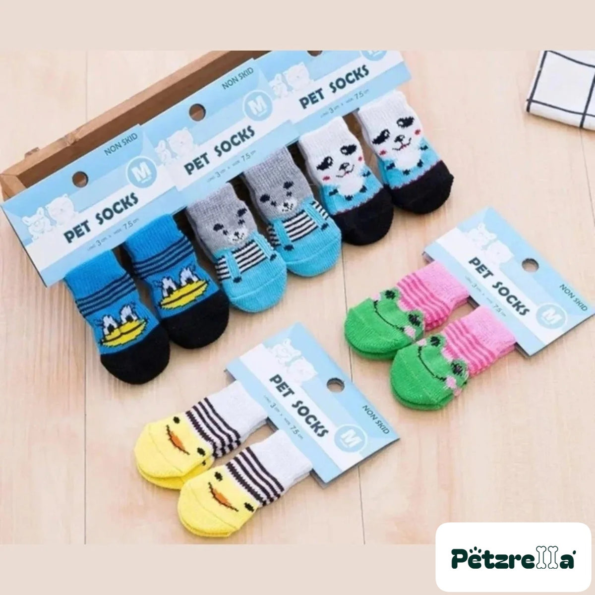 Petzrella Cartoon Knitted Winter Pet Socks – Cozy Paw Warmers