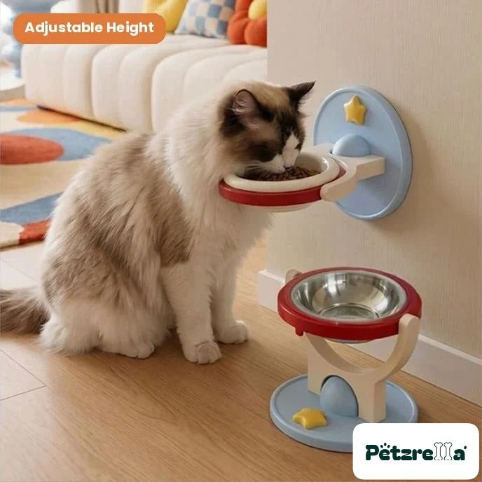 Petzrella Elevated Pet Bowl with adjustable height and anti-slip base