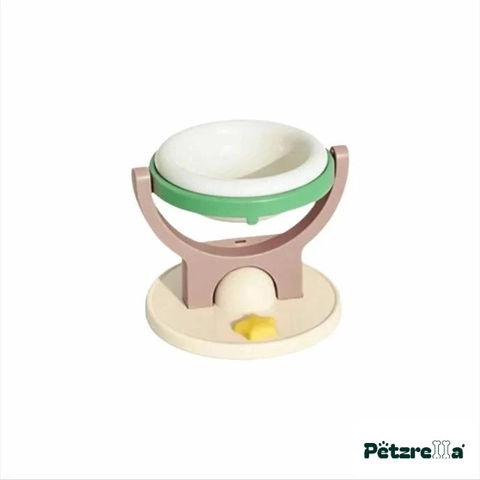 Petzrella Elevated Pet Bowl – Plastic – Green