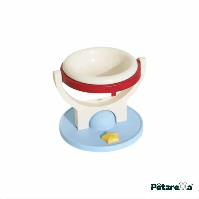 Petzrella Elevated Pet Bowl – Plastic – Red