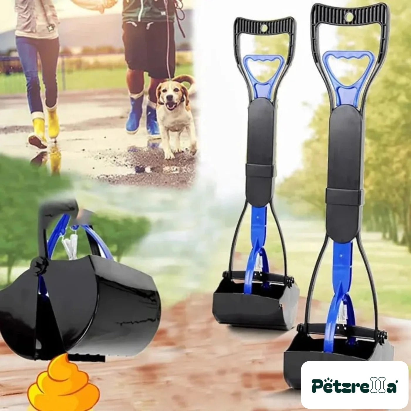 Petzrella Foldable Long Handle Pooper Scooper – view 3