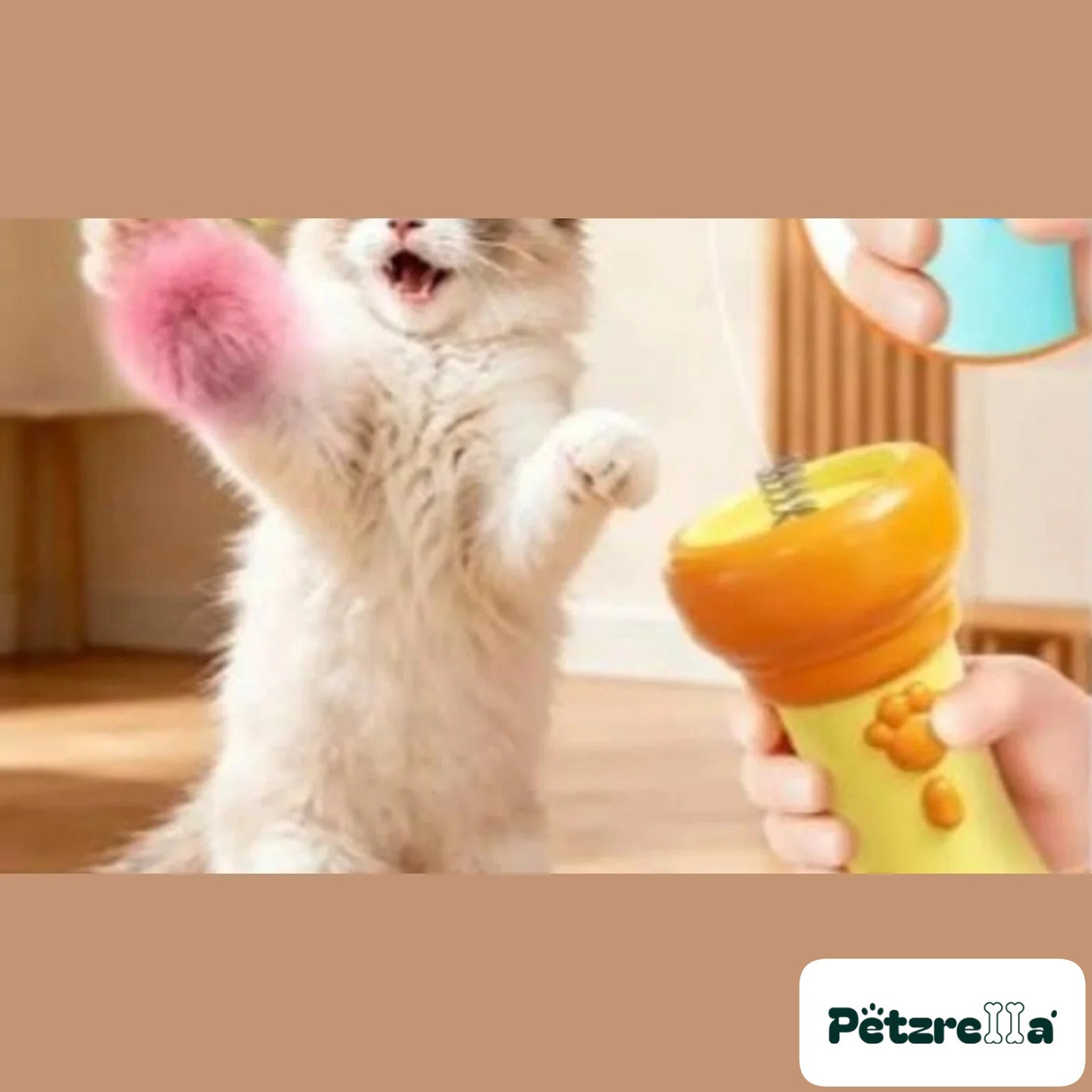 Petzrella Interactive Cat Ball Launcher in sky blue
