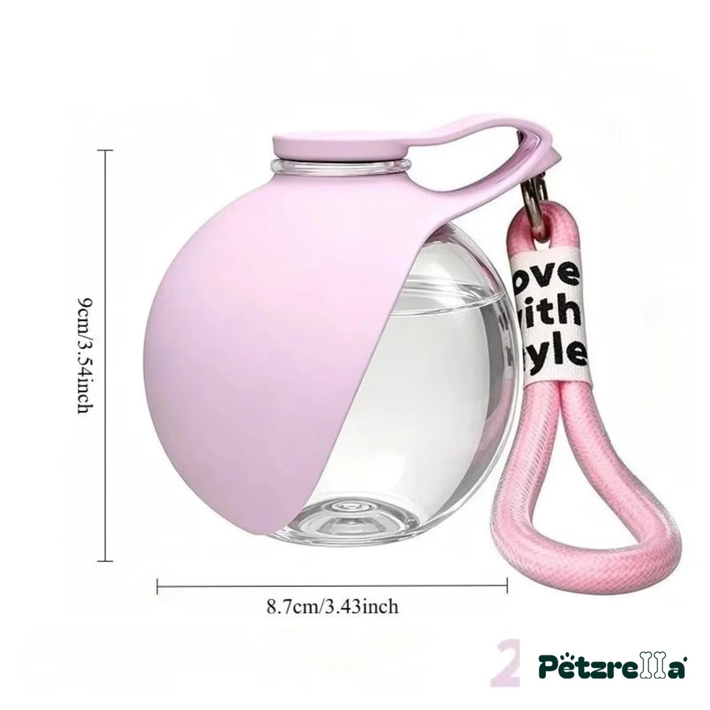 Petzrella Dog Water Bottle – Pink