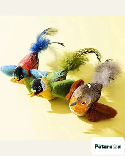 Petzrella Motion-Activated Chirping Plush Bird Toy