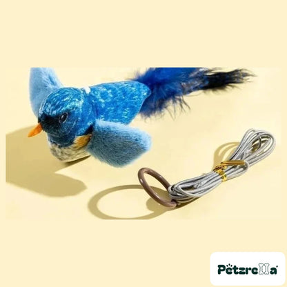 Petzrella Motion-Activated Chirping Plush Bird Toy – Blue