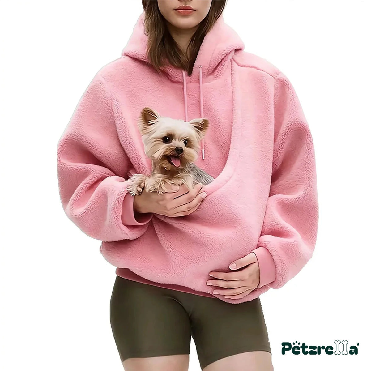 Petzrella Pet Carrier Hoodie – Pink / L