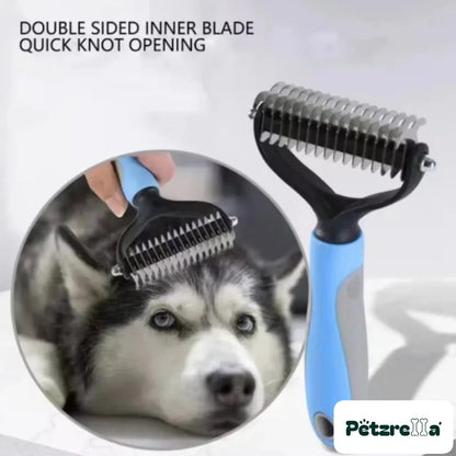 Petzrella Pet Grooming Comb – stainless steel teeth for cats and dogs