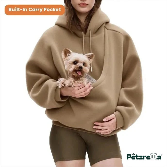 Petzrella Pet Carrier Hoodie – Cozy Carry Pouch for Small Dogs & Cats