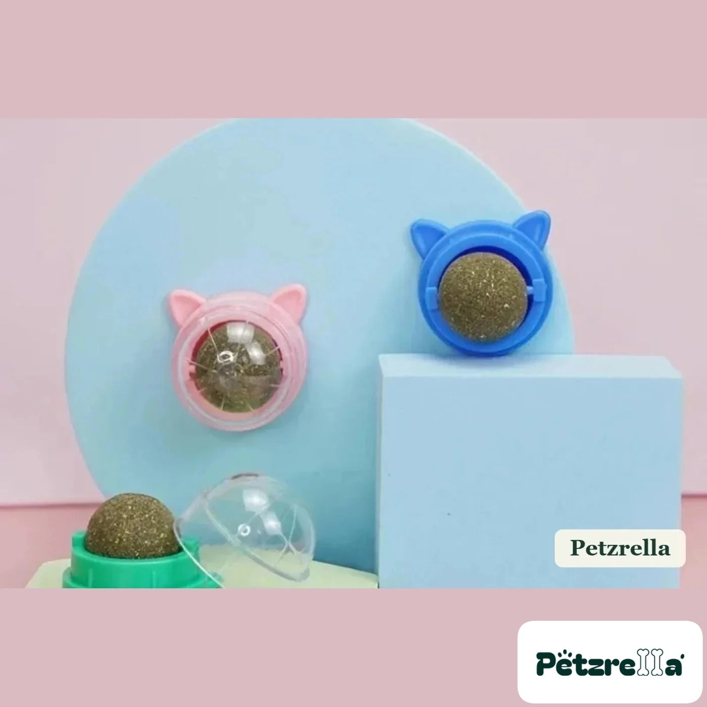Petzrella Rotatable Catnip Wall Balls – view 3