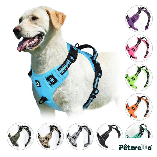 Petzrella Reflective No-Pull Dog Harness – Lila