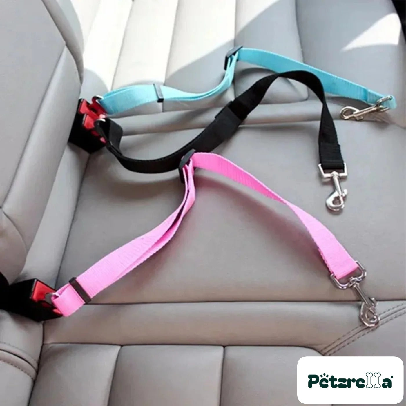 Petzrella Safe Travel Seatbelt Leash – Black