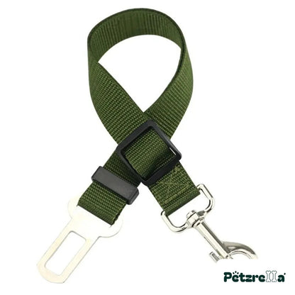 Petzrella Safe Travel Seatbelt Leash – Army Green