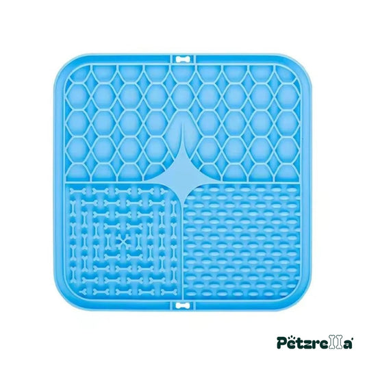 Petzrella Slow Feeder Lick Mat – Blue (5-Pack)