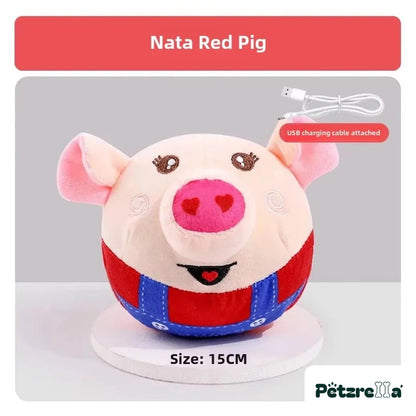 Petzrella USB Rechargeable Electric Bouncing Dog Toy – Nata Red Pig