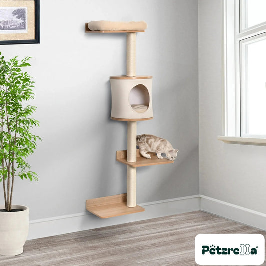 Petzrella Wall-Mounted Cat Tree – Platforms & Scratching Posts