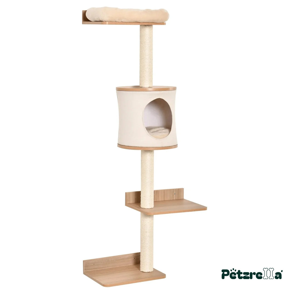 Petzrella Wall-Mounted Cat Tree – Platforms & Scratching Posts
