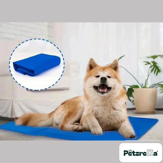 Petzrella Summer Gel Cooling Mat for Dogs & Cats – Blue / M(40x50cm)