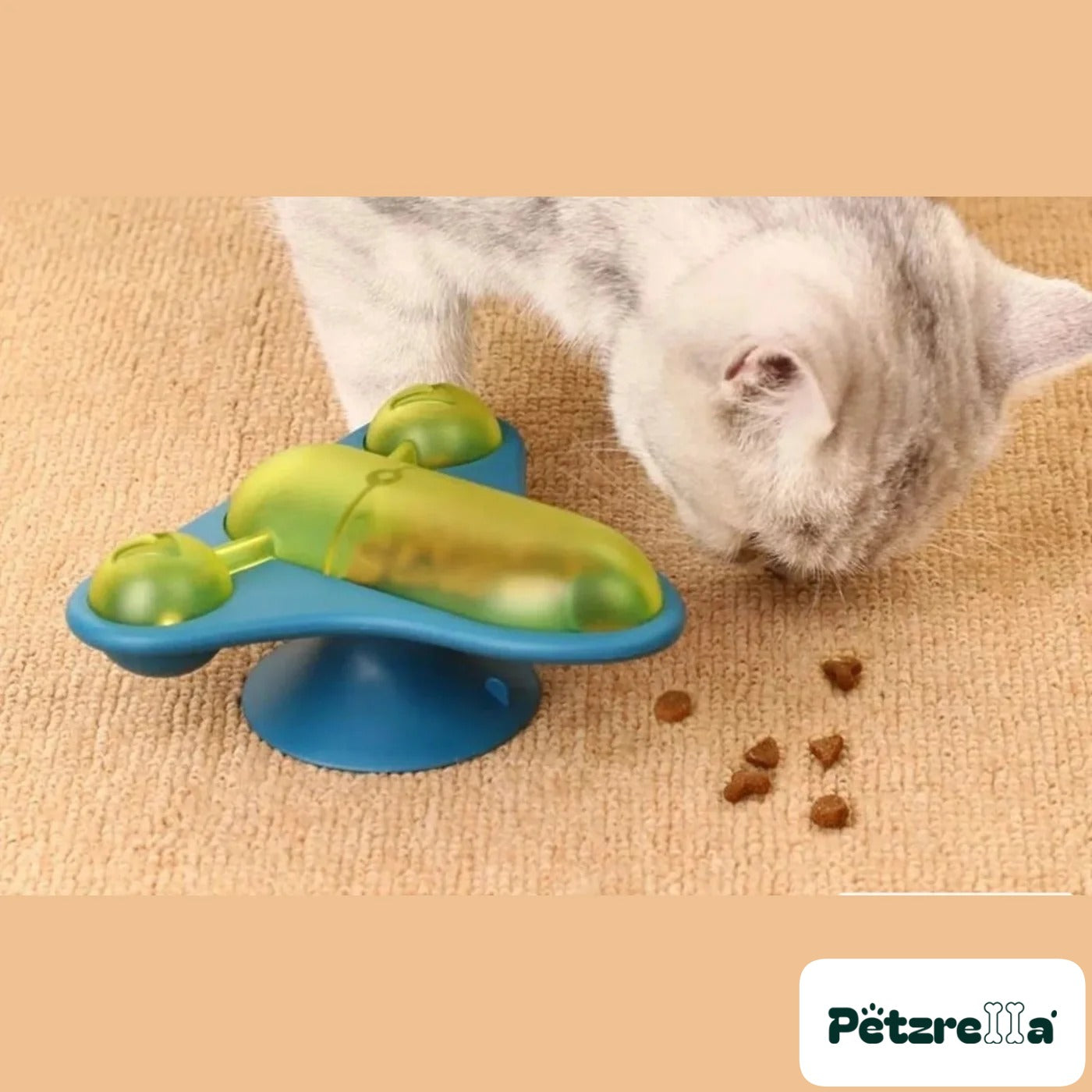 Petzrella Windmill Spinning Cat Feeder & Teaser Toy – view 2