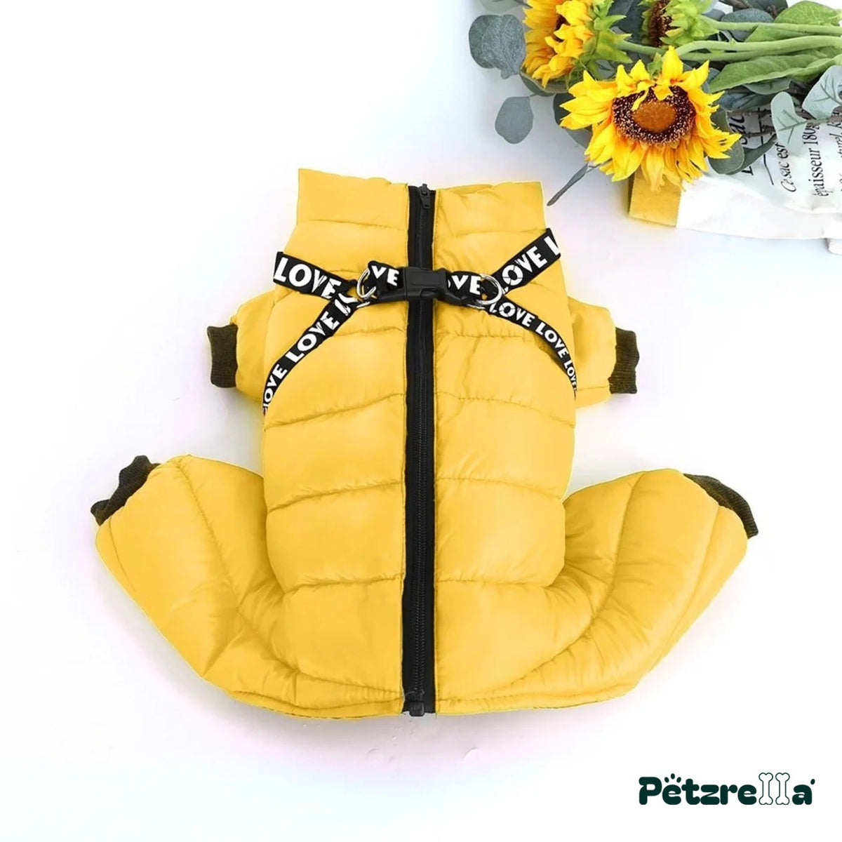Petzrella Winter Dog Coat – Yellow / 16