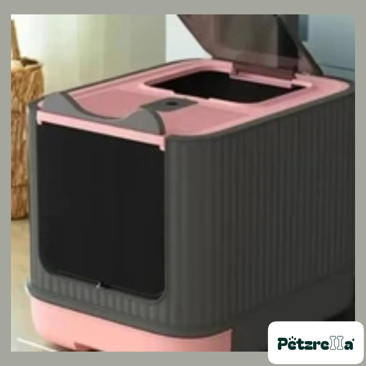 Petzrella XL Enclosed Cat Litter Box – Pink