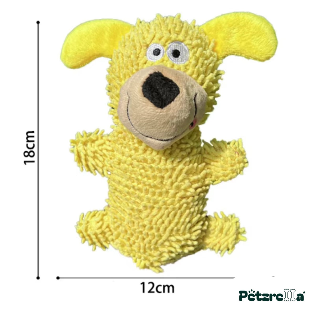 Petzrella Plush Dog Toy - Yellow