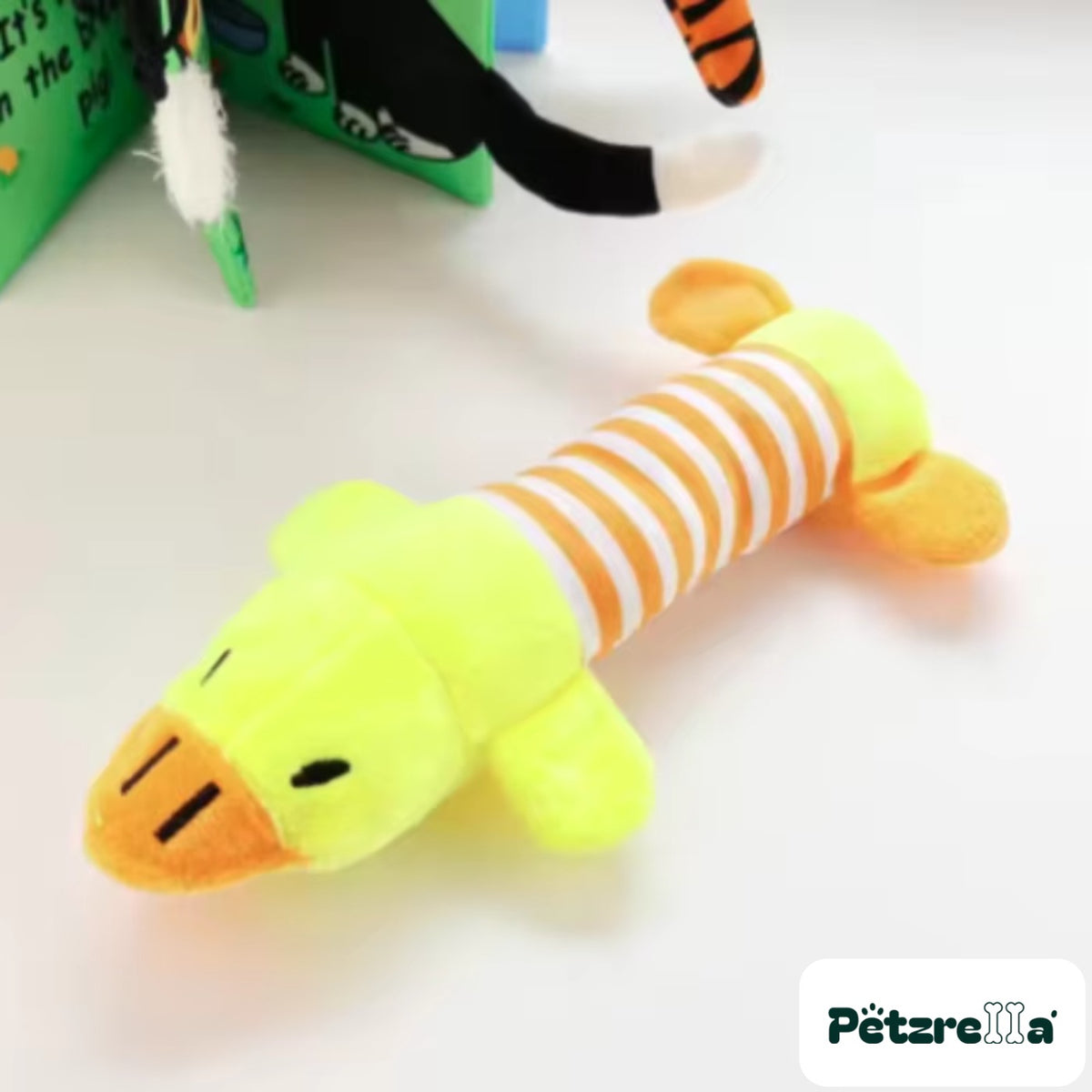 Petzrella Plush Dog Toy - Yellow Duck