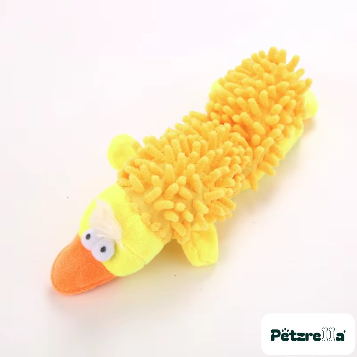 Petzrella Plush Dog Toy - Yellow Duck 1