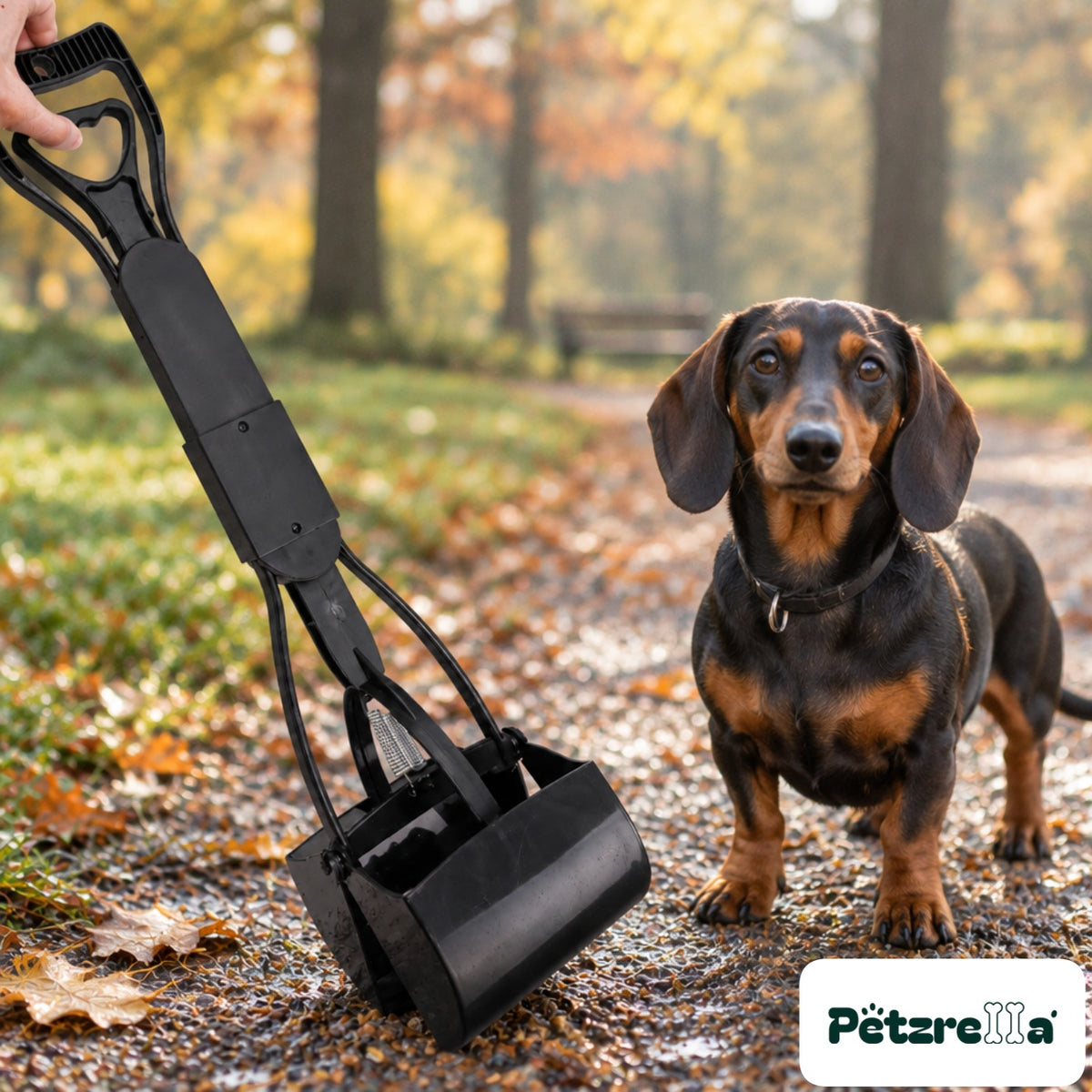 Petzrella Foldable Pooper Scooper in black