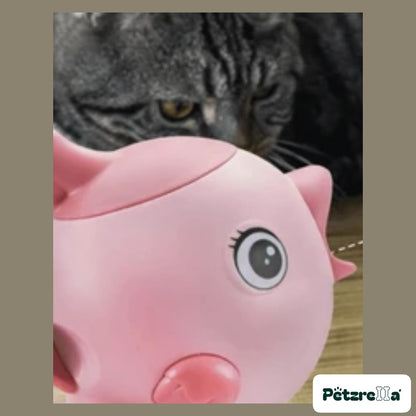 Petzrella electric treat dispensing cat toy in pink