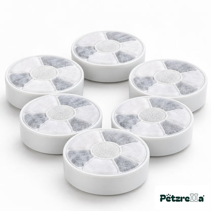 Petzrella Wireless Cat Water Fountain - Replacement Filters 6-Pack