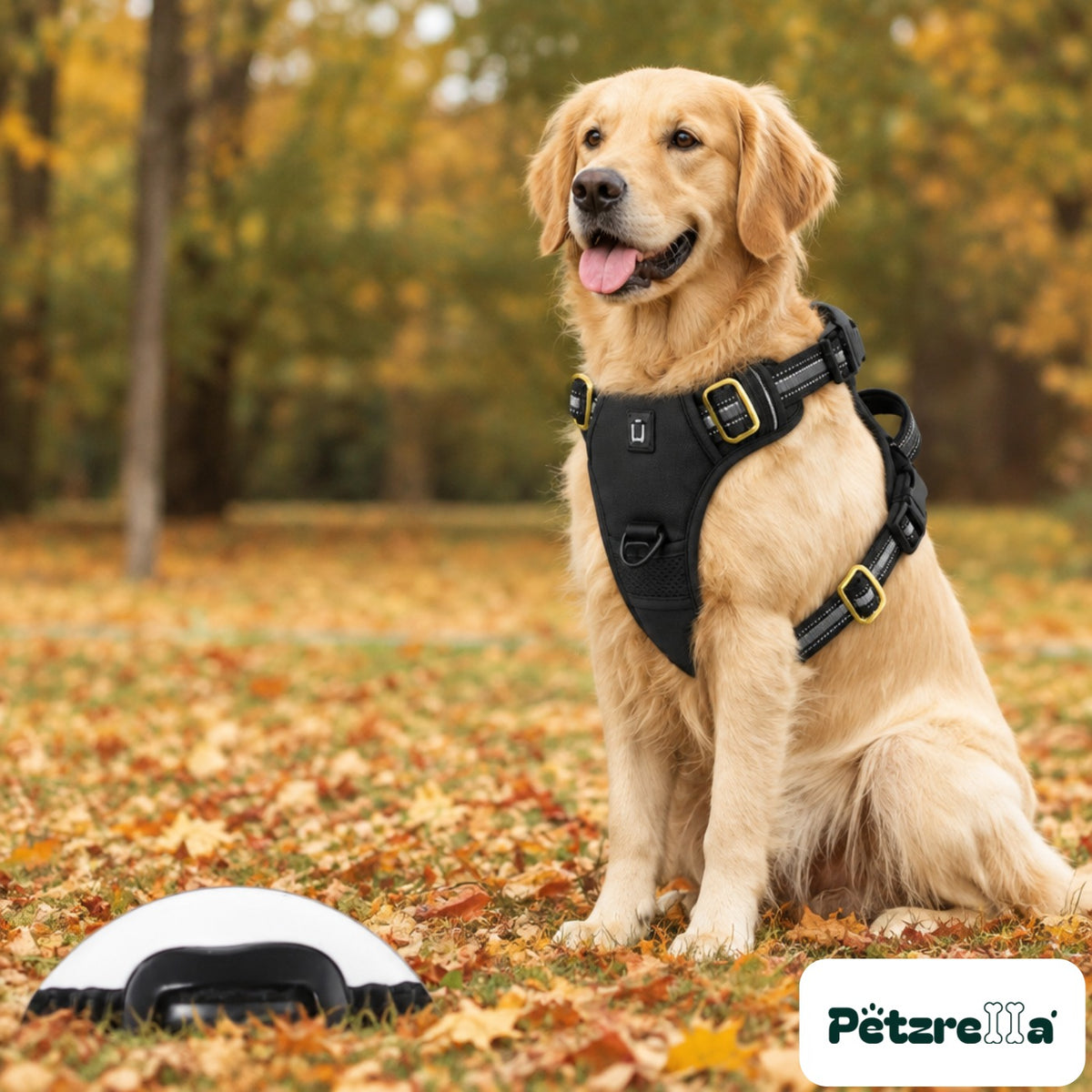 Petzrella Reflective No-Pull Dog Harness - Black
