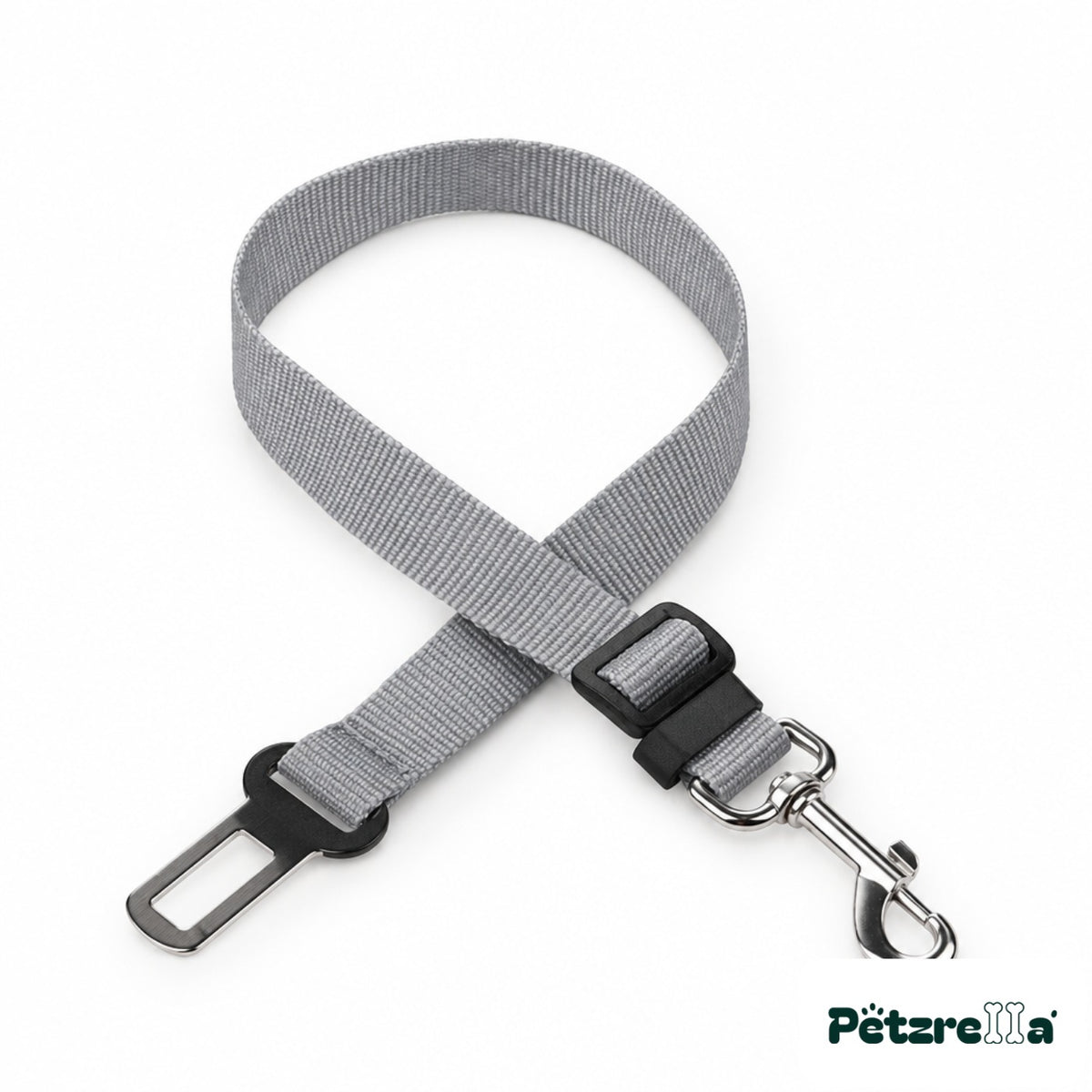 Petzrella Safe Travel Seatbelt Leash - Gray