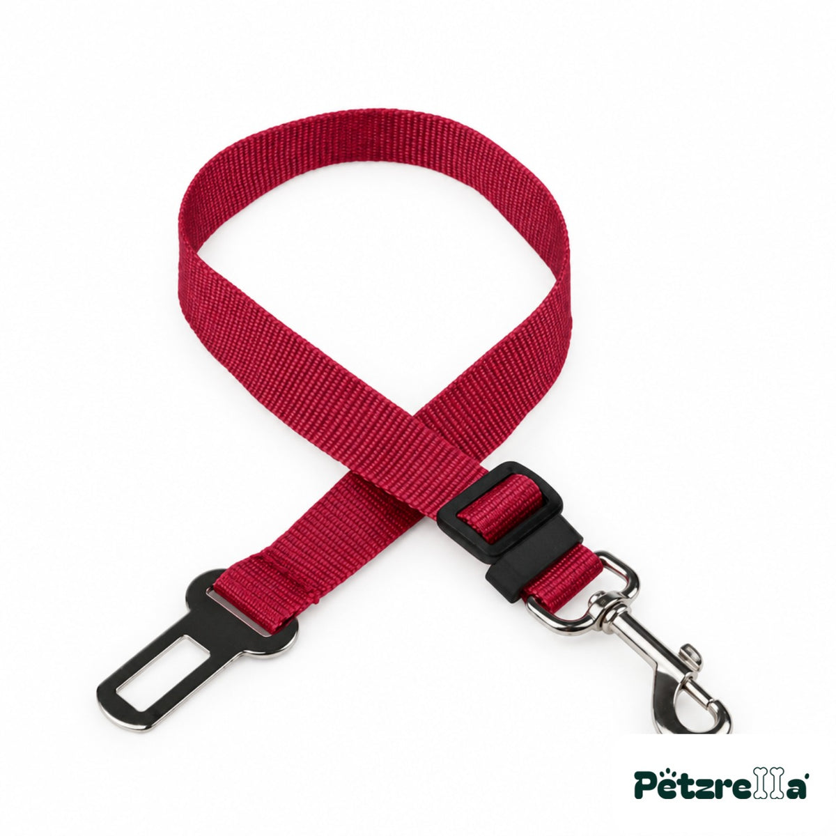 Petzrella Safe Travel Seatbelt Leash - Rose Red