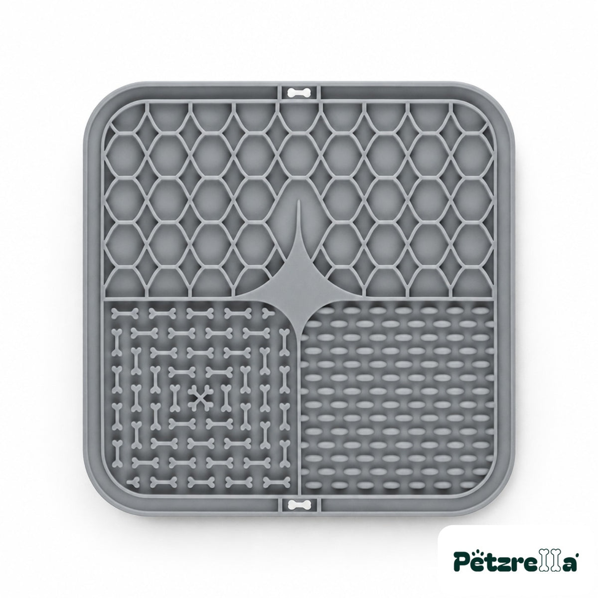 Petzrella Slow Feeder Lick Mat - Gray