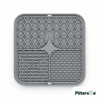 Petzrella Slow Feeder Lick Mat - Gray