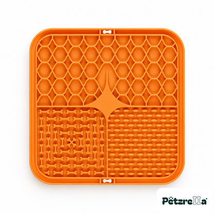 Petzrella Slow Feeder Lick Mat - Orange