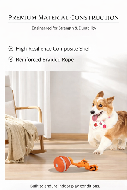 Interactive Rolling Dog Toy – Smart Motion Ball with Rope Tails