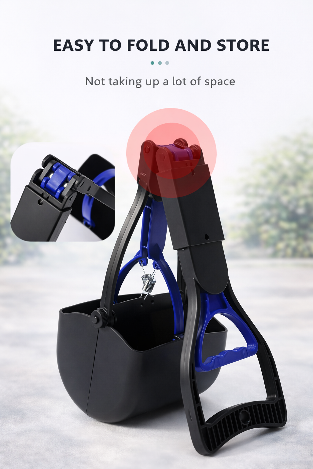 Foldable Long-Handle Dog Poop Scooper – Clean & Easy Outdoor Pickup