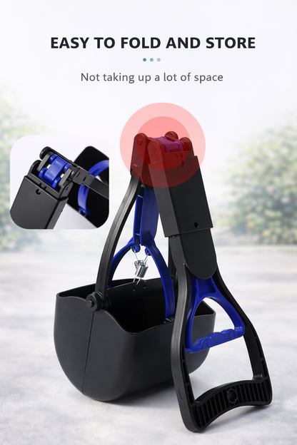 Foldable Long-Handle Dog Poop Scooper – Clean & Easy Outdoor Pickup